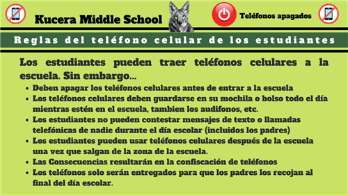 Cell Phonew Policy Spanish